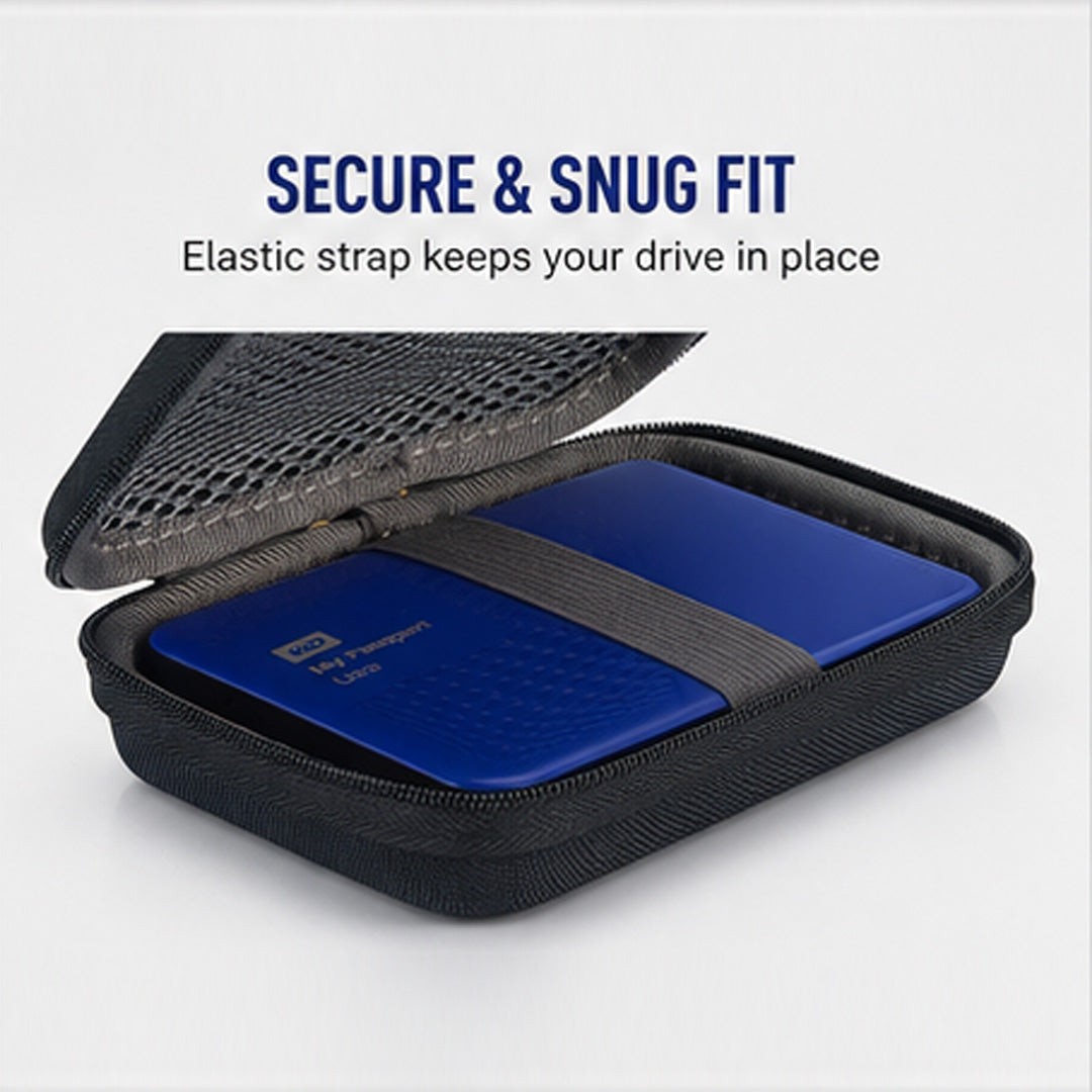 Portable Hard Drive Cover with Hard Shell Protection - Fits Upto 2.5
