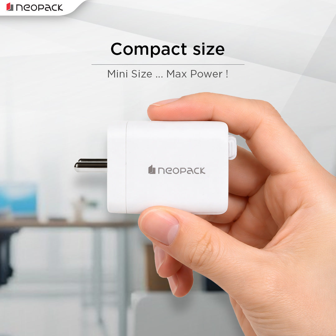 Power Cube 45W Wall Charger with Retractable Cable for iPhone, Samsung Galaxy, Pixel, iPad, AirPods & More (White)