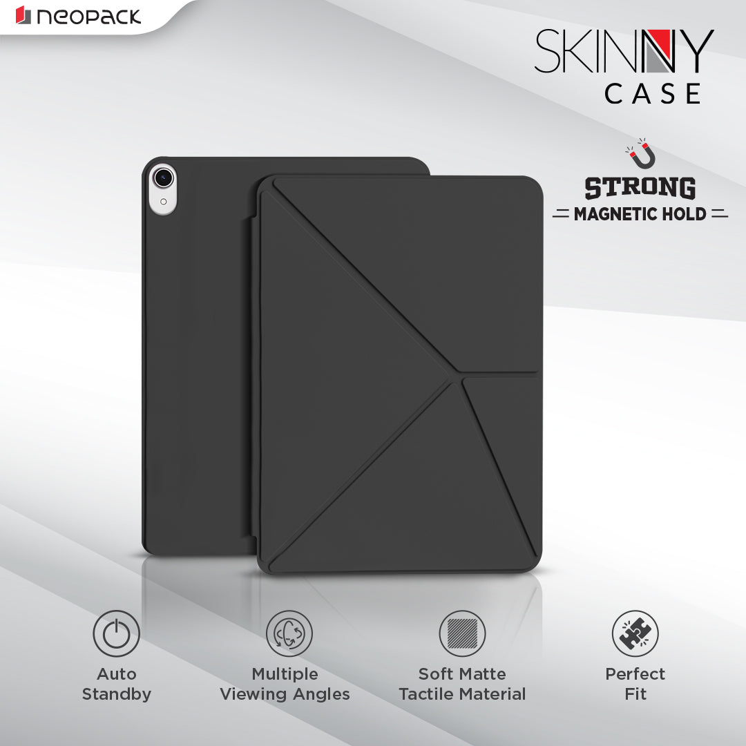 Skinny Case Magnetic Cover Compatible with iPad 10th Gen & A16 Model (Black)