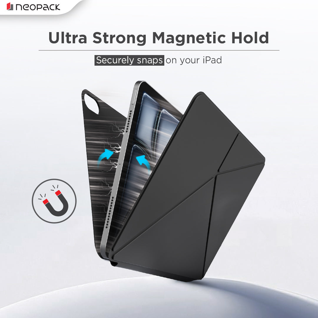 Skinny Case Magnetic Cover Compatible with iPad Air 11, Fits: M2 & M3 Models (Black)