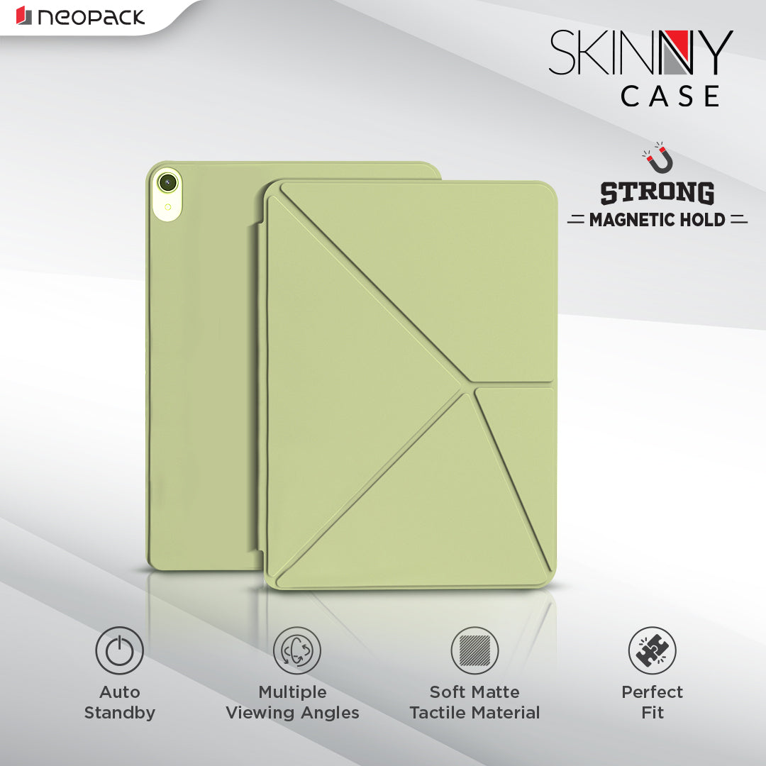 Skinny Case Magnetic Cover Compatible with iPad Air 11, Fits: M2 & M3 Models (Lime Green)