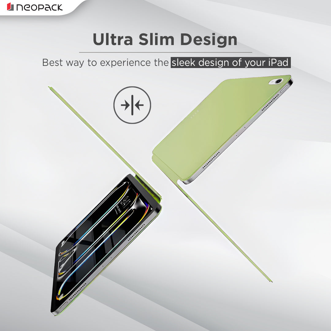 Skinny Case Magnetic Cover Compatible with iPad Air 11, Fits: M2 & M3 Models (Lime Green)