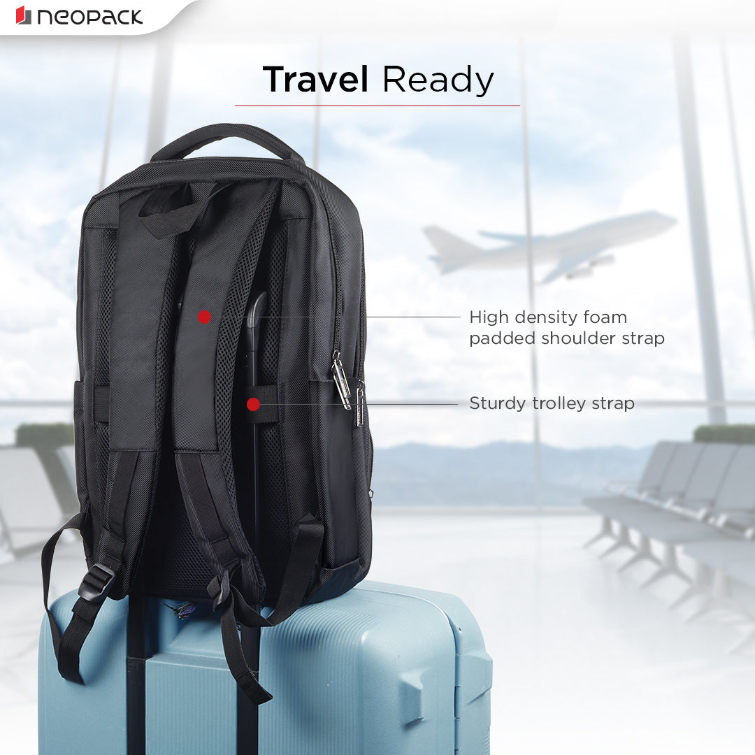 Urban Carrier Laptop Backpack with USB Port For Up to 16.2 Inch Macbooks & Notebooks (Black)