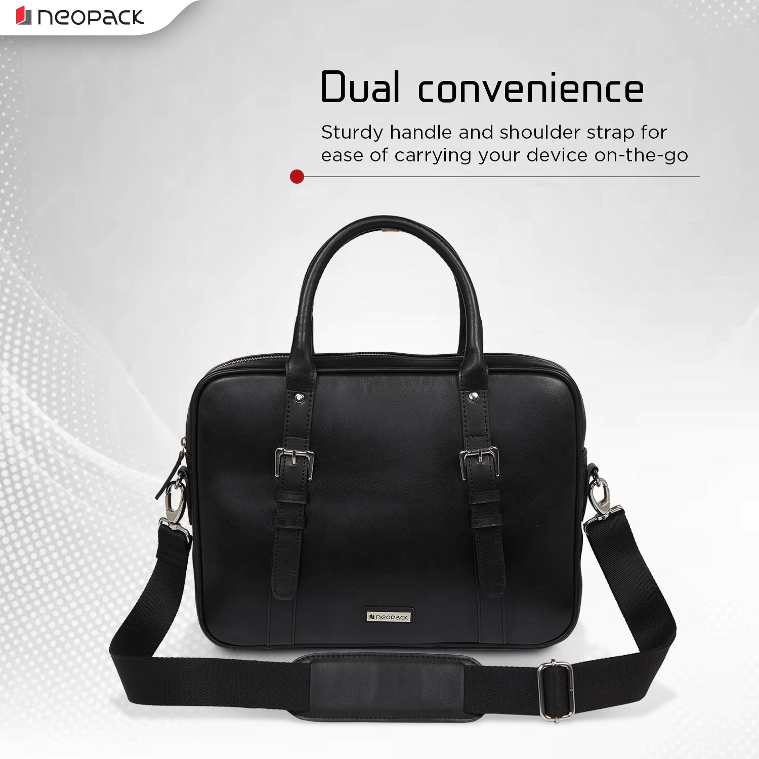 Urban Messenger Bag Compatible with Up to 14.2-Inch Macbook & 13.3-Inch Laptops (Black)