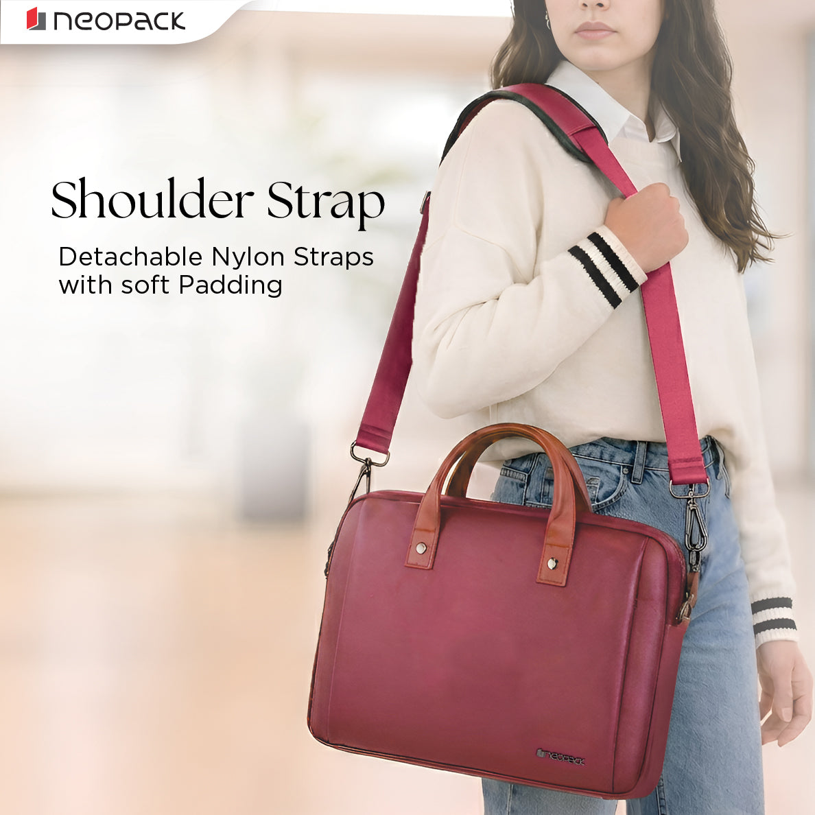 Elan Sleeve Slim Laptop Bag for Upto 14-Inch Macbooks & Laptops (Maroon)