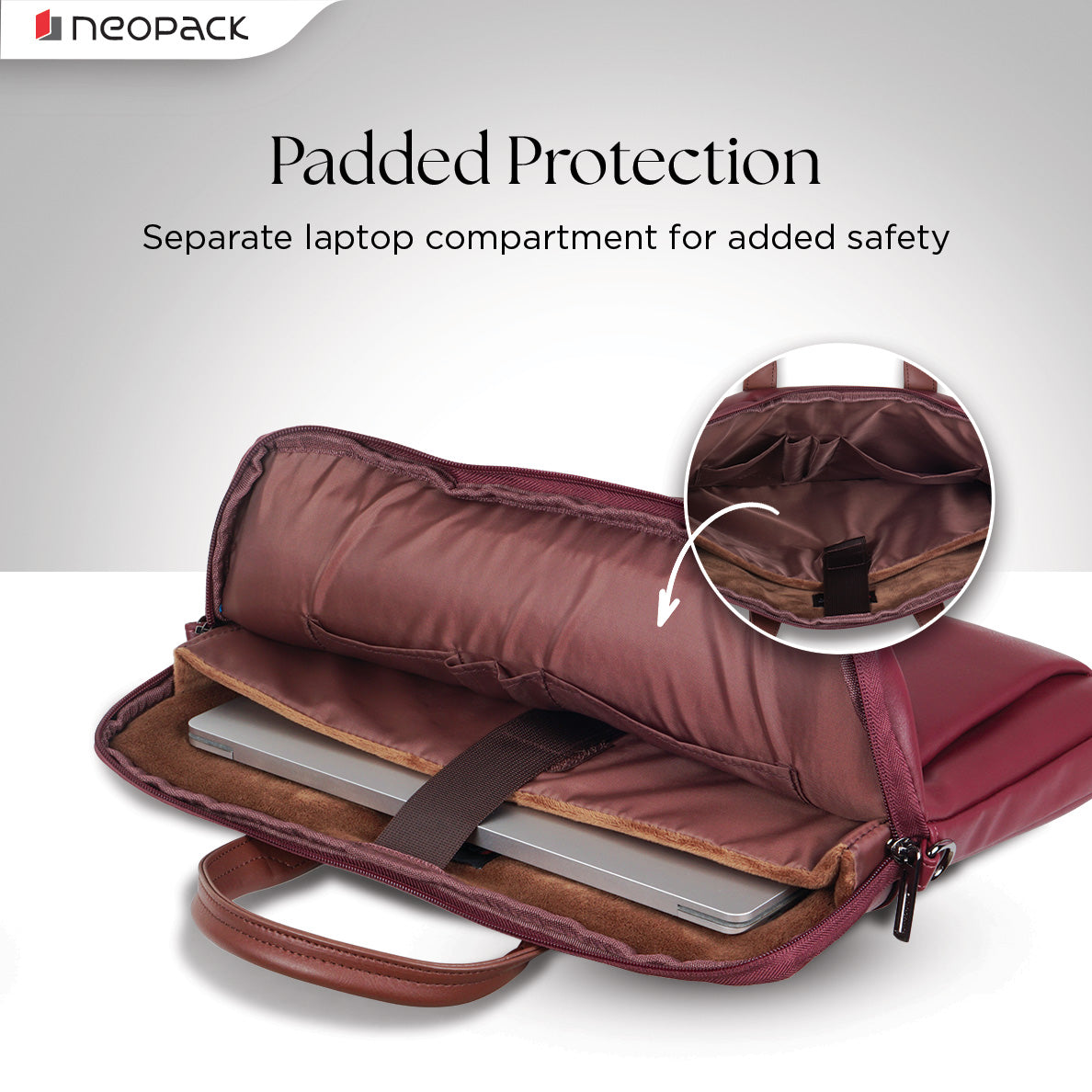 Elan Sleeve Slim Laptop Bag for Upto 14-Inch Macbooks & Laptops (Maroon)