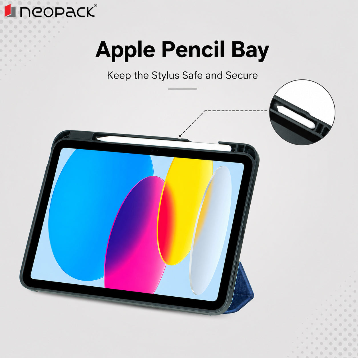 Zenith 3 Fold Smart Cover with Pencil Holder for Apple iPad Air 11, Fits: M2 / M3 / M4 Models (Blue)