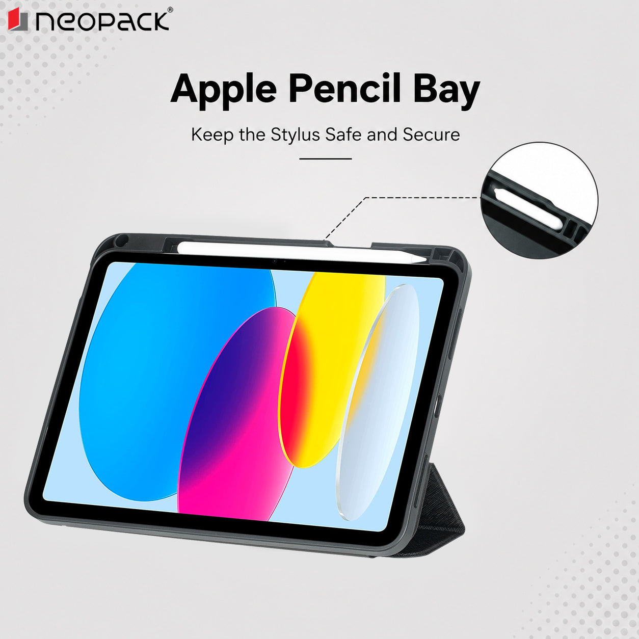 Zenith 3 Fold Smart Cover with Pencil Holder for Apple iPad Air 11, Fits: M2 / M3 / M4 Models (Black)